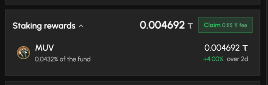 Staking rewards, and a Claim that works again